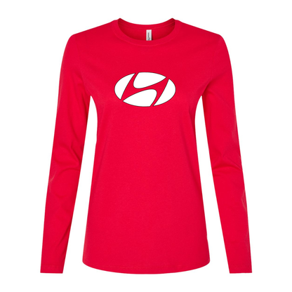 Women's Hyundai New Logo Car Long Sleeve T-Shirt