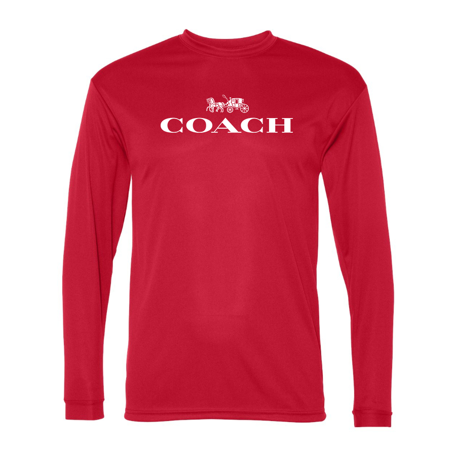 Men's Coach Polyester Long Sleeve T-Shirt