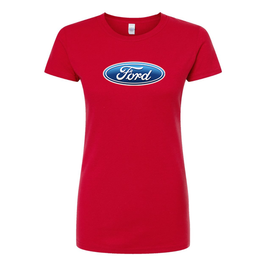 Women’s Ford Car Round Neck T-Shirt