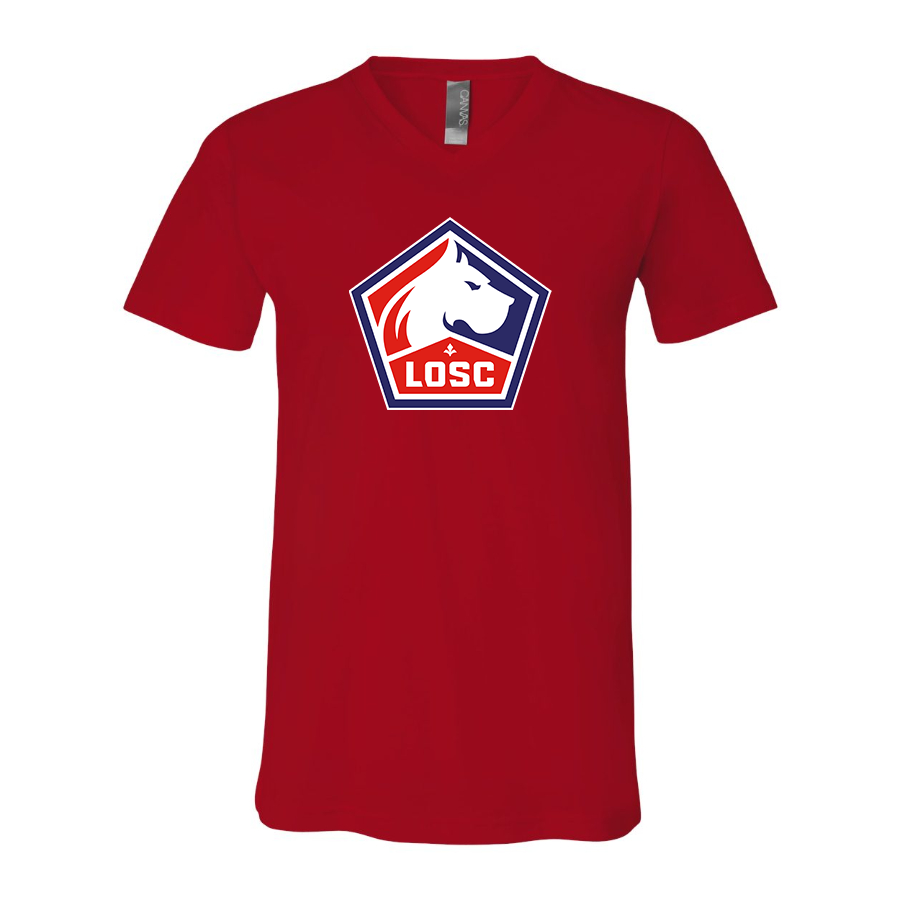 Men’s  Lille Olympique FC - BELLA + CANVAS - Jersey V-Neck Tee - 3005