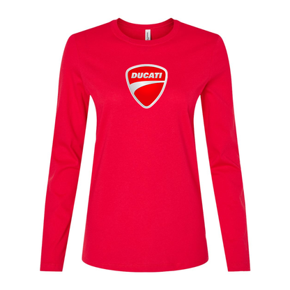 Women's Ducati Motorcycle Long Sleeve T-Shirt