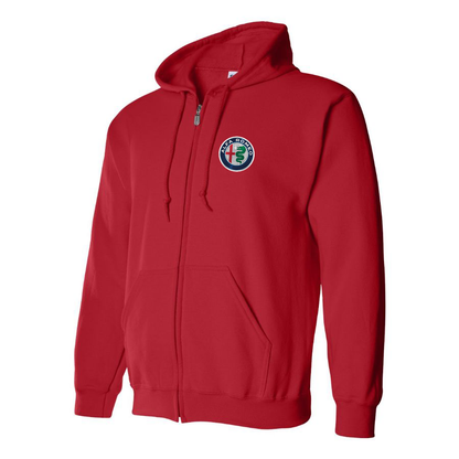 Men's Alfa Romeo Car Zipper Hoodie