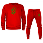 Men's Brazil Soccer Logo Crewneck Sweatshirt Joggers Suit