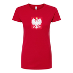 Women's Poland National Soccer Team Round Neck T-Shirt
