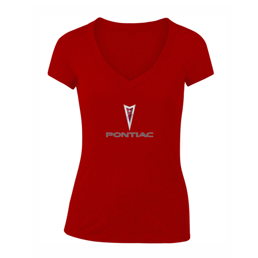 Women's Pontiac Car V-Neck T-Shirt