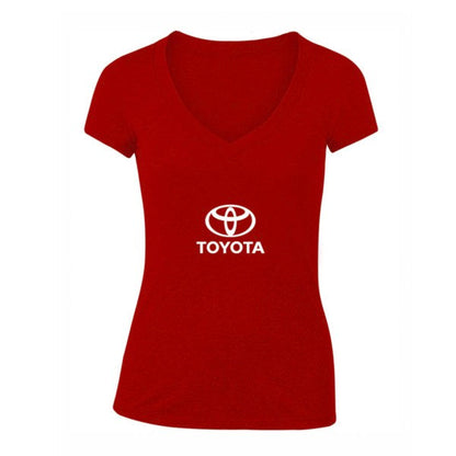 Women's Toyota Motorsport Car V-Neck T-Shirt