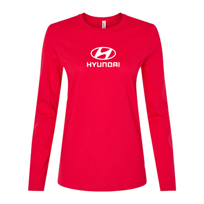 Women's Hyundai Car Long Sleeve T-Shirt