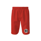 Men's Deadpool Marvel Superhero Athletic Fleece Shorts