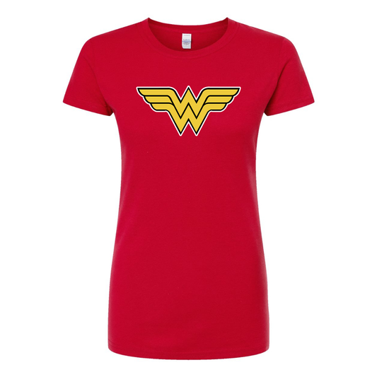 Women's Wonder Woman Superhero Round Neck T-Shirt