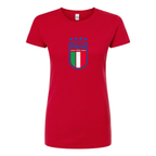 Women's Italy National Soccer Round Neck T-Shirt