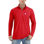 Men’s Georgia National Soccer Team - Lightweight Quarter-Zip Athletic Shirt – Long Sleeve Performance Wear
