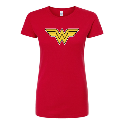 Women's Wonder Woman Superhero Round Neck T-Shirt