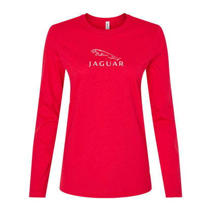 Women's Jaguar Symbol Car Long Sleeve T-Shirt