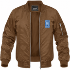 Rolls Royce brown bomber jacket front product photo | color: brown |