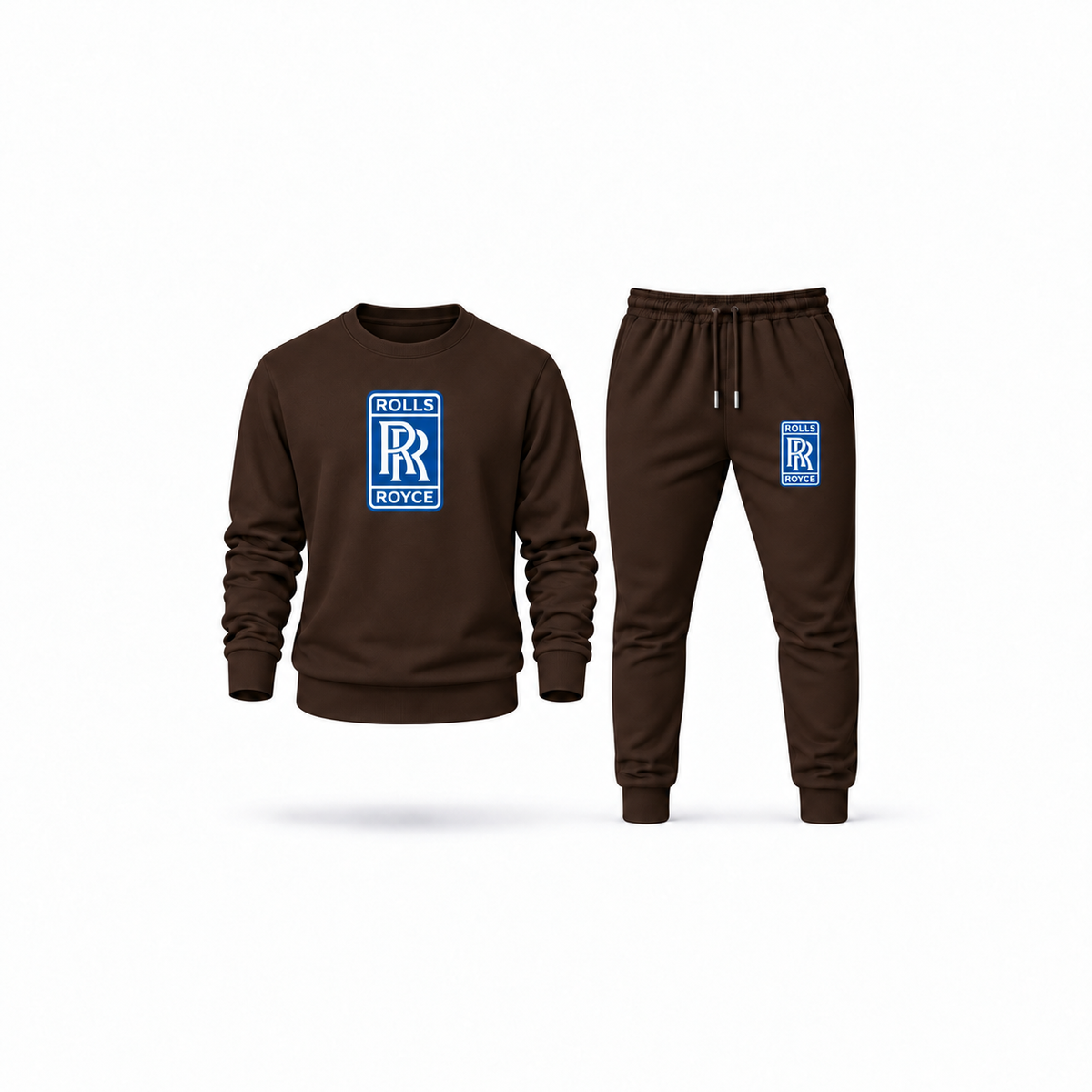 Men's Rolls Royce Sweatshirt Joggers Set | Color: Brown | Main