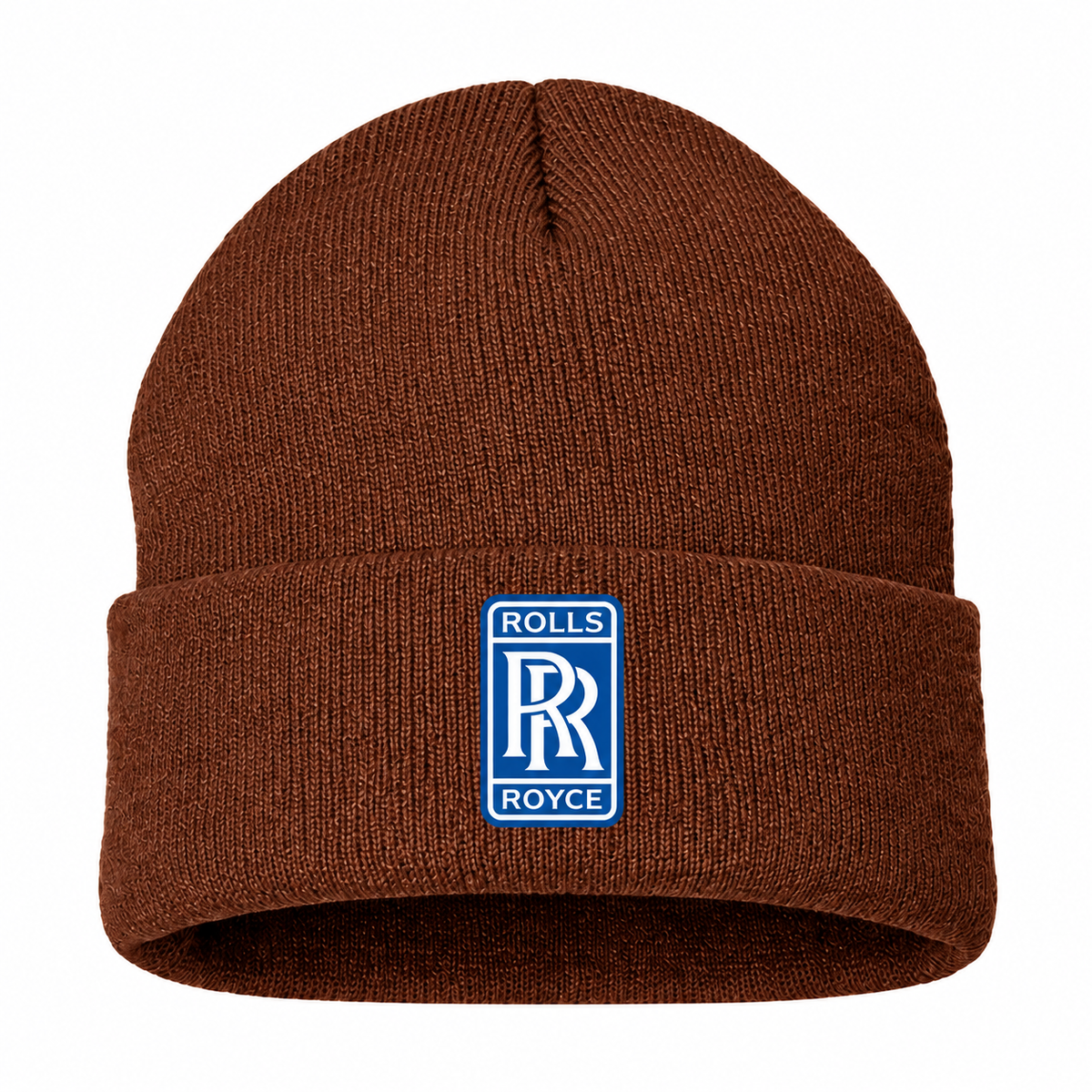 Men's Rolls Royce Beanie Hat — Brown — clean front main