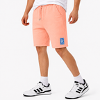 Rolls Royce fleece shorts Peach front logo near left hem