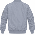 Rolls Royce grey bomber jacket back product view | color: grey |