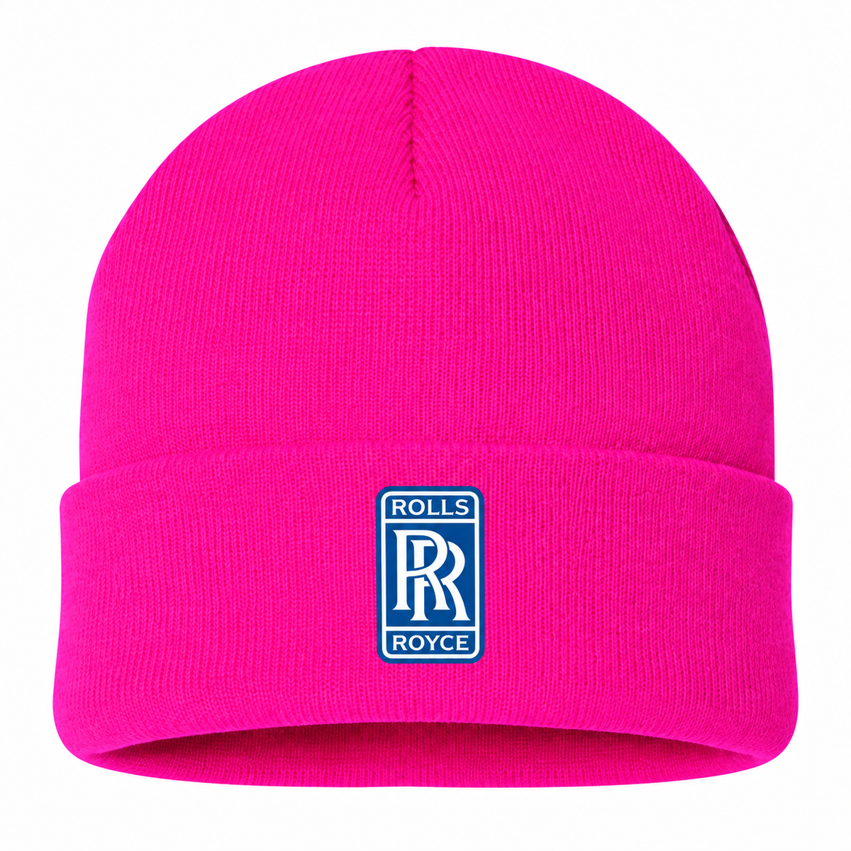 Men's Rolls Royce Beanie Hat — Hot Pink — clean front main