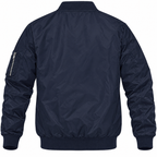 Rolls Royce navy bomber jacket back product view | color: navy |