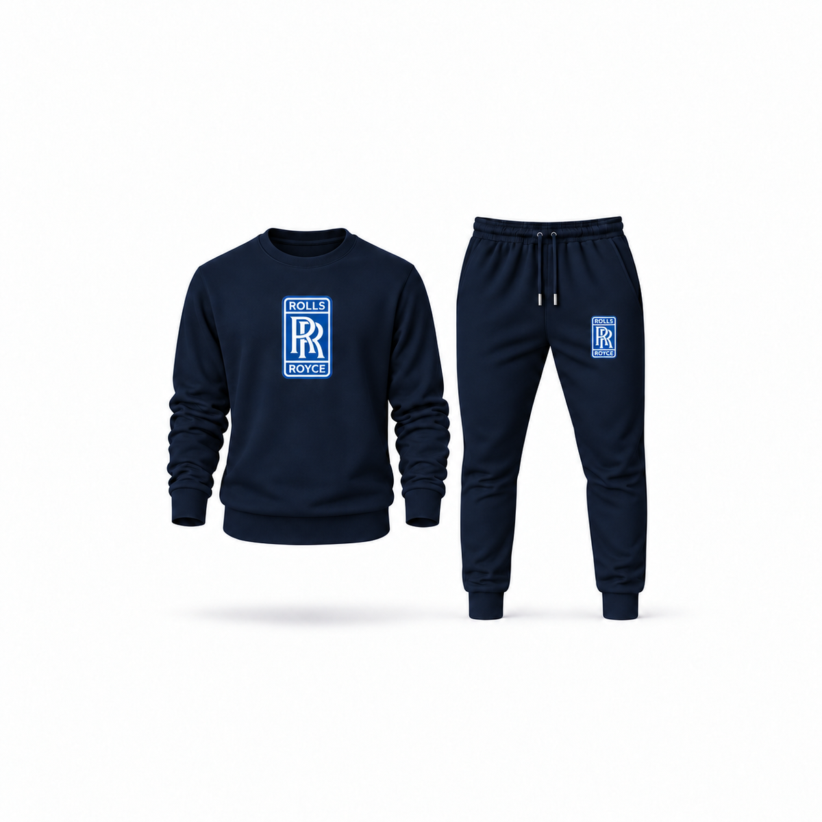 Men's Rolls Royce Sweatshirt Joggers Set | Color: Navy | Main