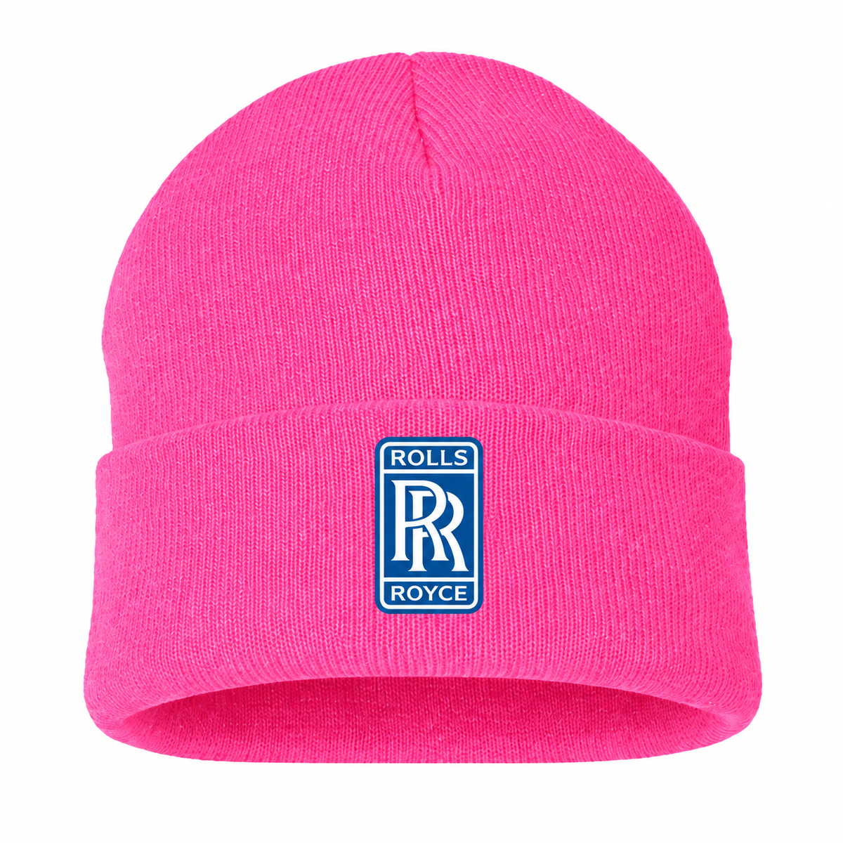 Men's Rolls Royce Beanie Hat — Pink — clean front main