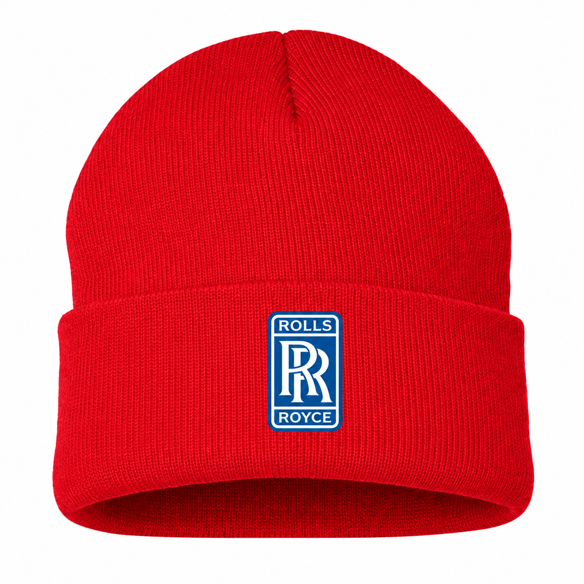 Men's Rolls Royce Beanie Hat — Red — clean front main