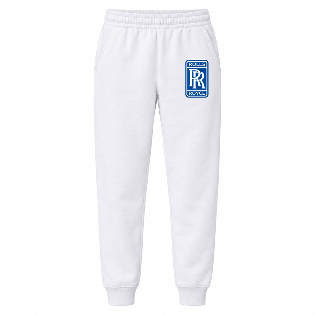 Rolls Royce youth jogger sweatpants in White, Youth Large ages 10–12