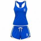 Women's Rolls Royce tanktop and shorts set Blue front