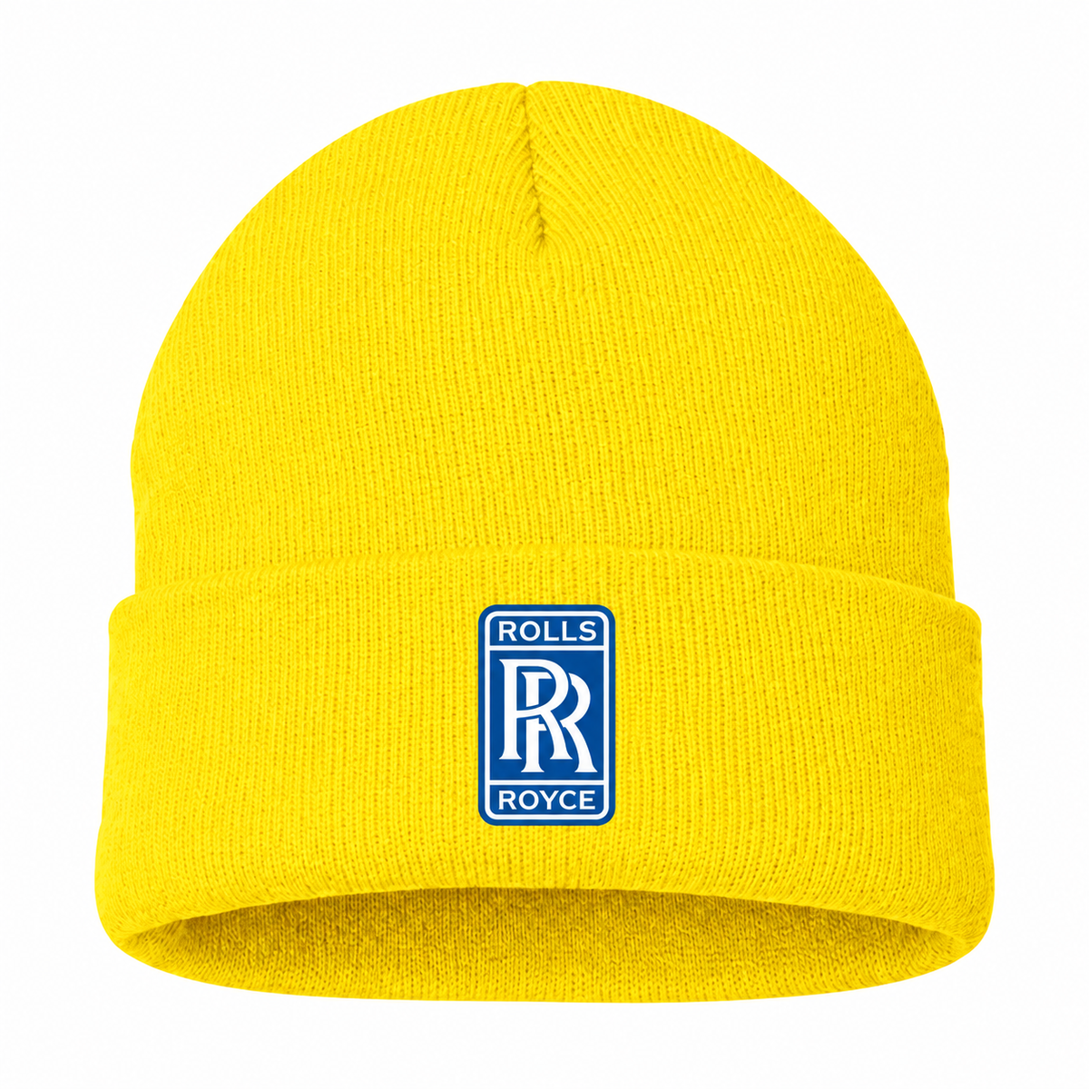 Men's Rolls Royce Beanie Hat — Yellow — clean front main
