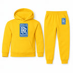 Rolls Royce youth hoodie jogger set, Yellow, Youth Large ages 10–12