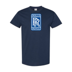 Youth Kids Rolls Royce Car Cotton T-Shirt | Color: Navy | Main