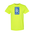 Youth Kids Rolls Royce Car Cotton T-Shirt | Color: Safety Green | Main