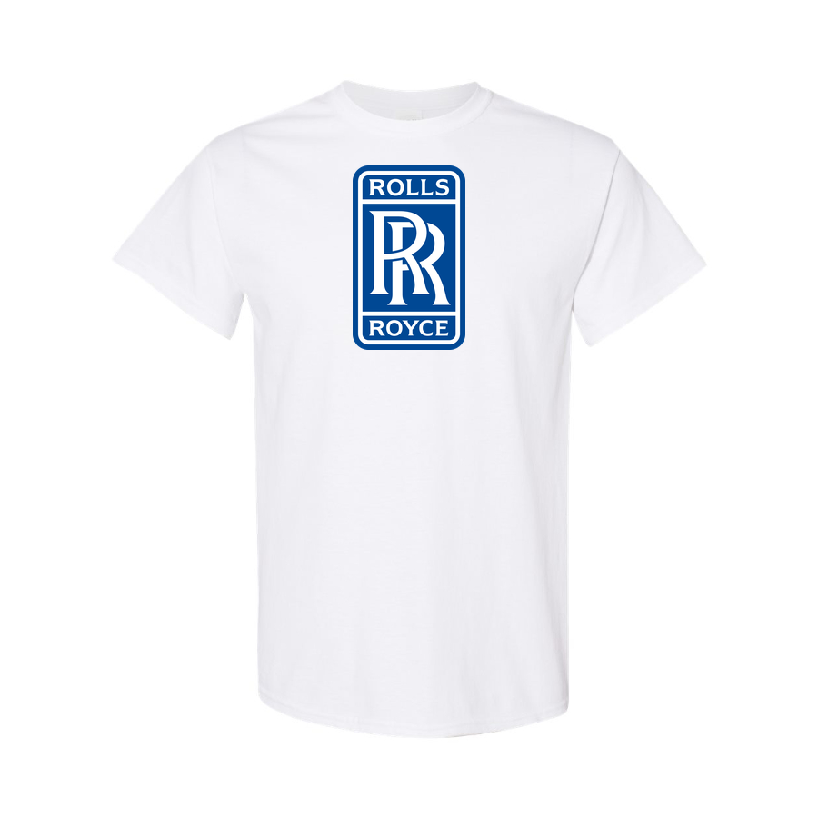 Youth Kids Rolls Royce Car Cotton T-Shirt | Color: White | Main