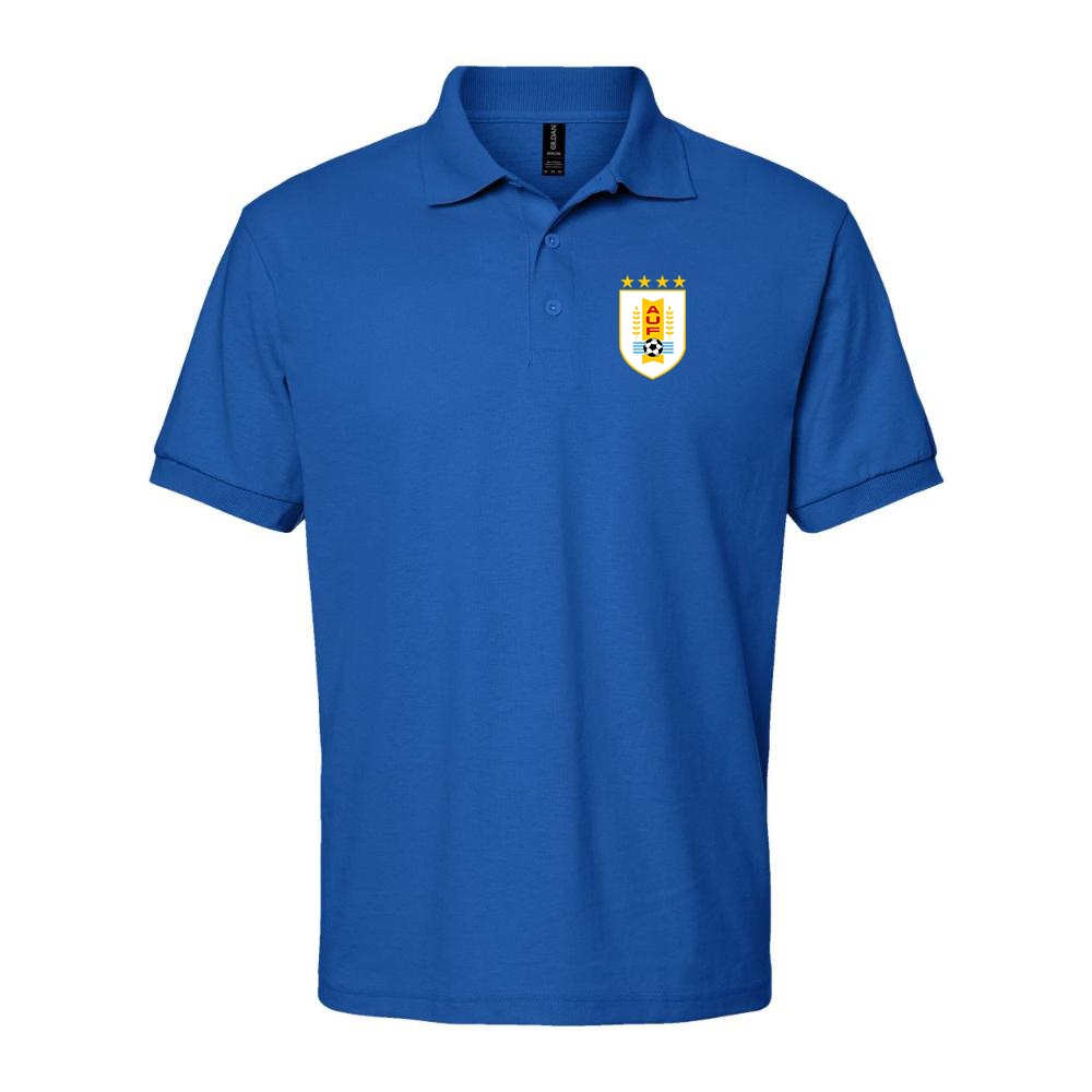 Men's Uruguay National Soccer Team Dry Blend Polo