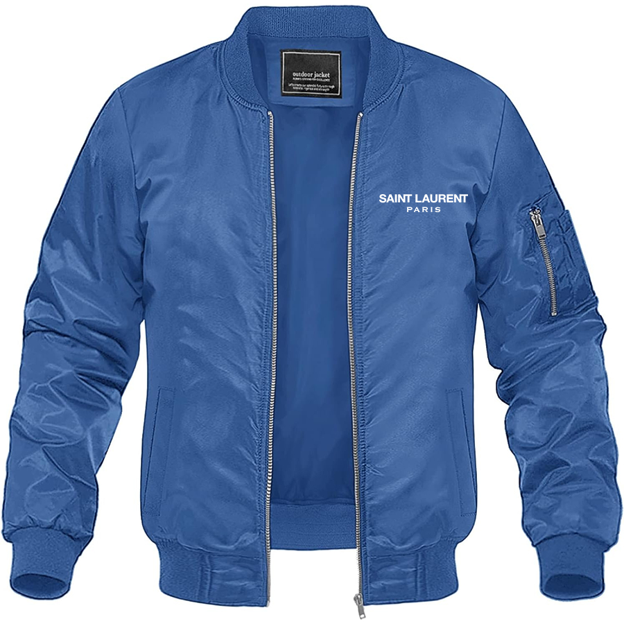 Men's Saint Laurent Lightweight Bomber Jacket Windbreaker Softshell Varsity Jacket Coat