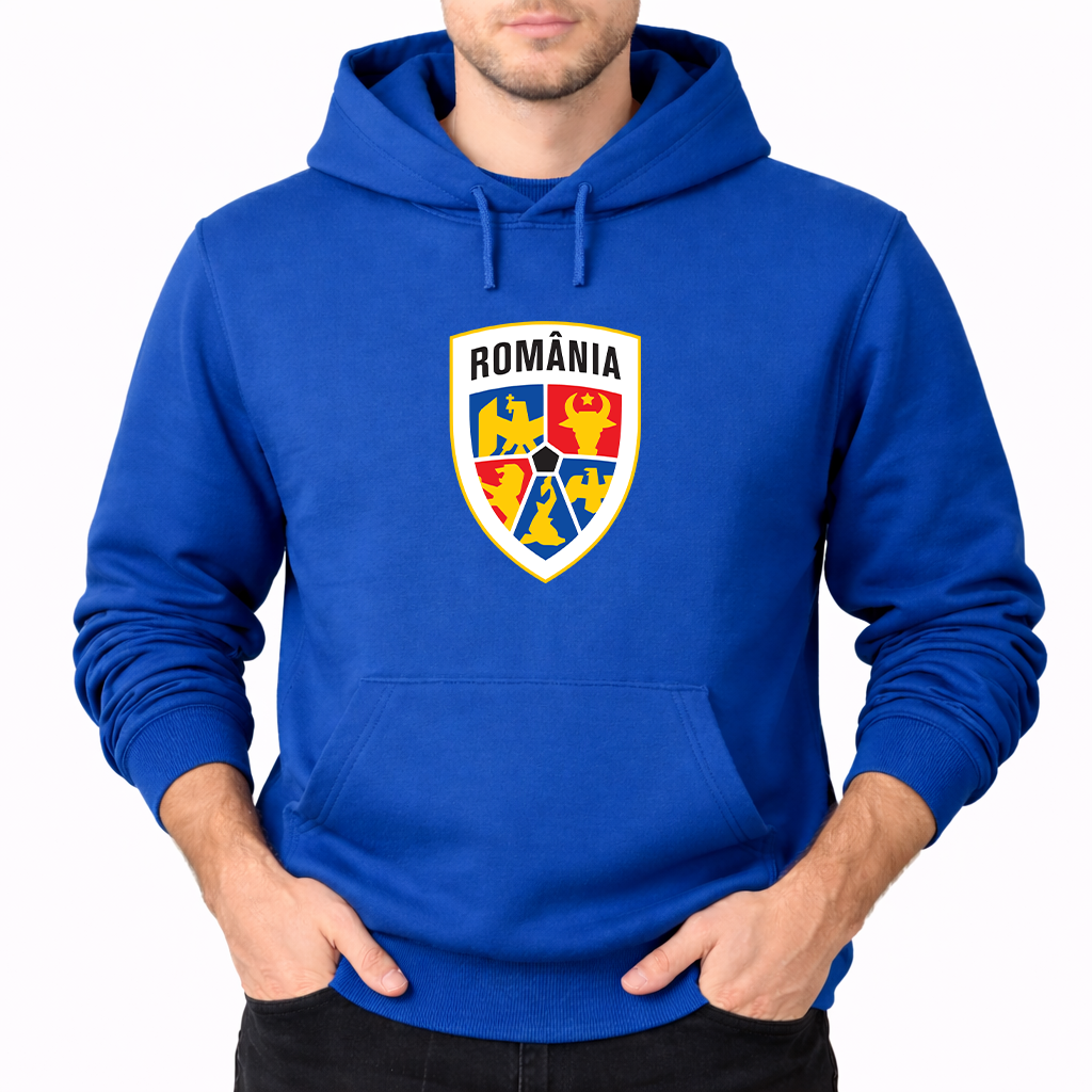 Men's Romania National Soccer Team Pullover Hoodie