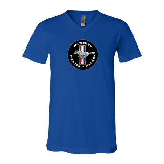 Men’s Ford Mustang Motorsport Supercars - BELLA + CANVAS - Jersey V-Neck Tee - 3005