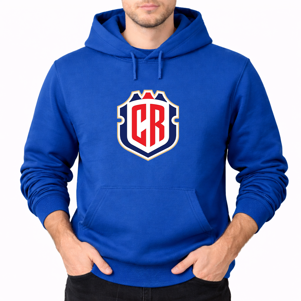 Men's Costa Rica National Soccer Team Pullover Hoodie