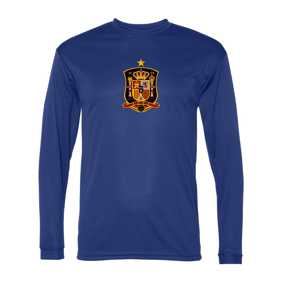 Men’s Spain National Soccer Team - C2 Sport - Performance Long Sleeve T-Shirt - 5104