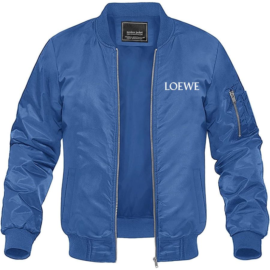Men's Loewe Lightweight Bomber Jacket Windbreaker Softshell Varsity Jacket Coat