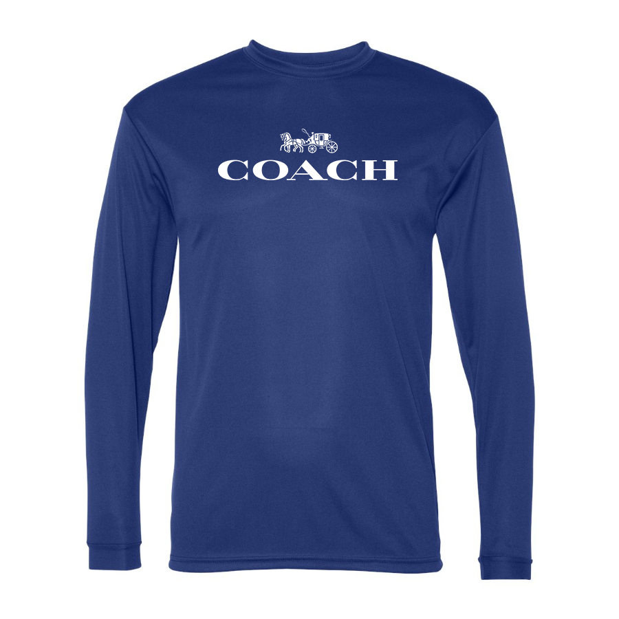 Men's Coach Polyester Long Sleeve T-Shirt