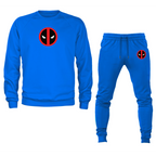 Men's Deadpool Marvel Superhero Crewneck Sweatshirt Joggers Suit