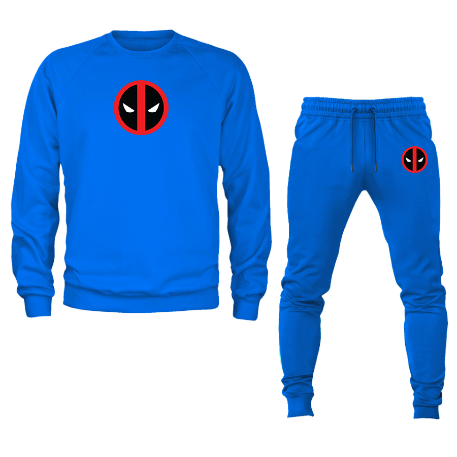 Men's Deadpool Marvel Superhero Crewneck Sweatshirt Joggers Suit