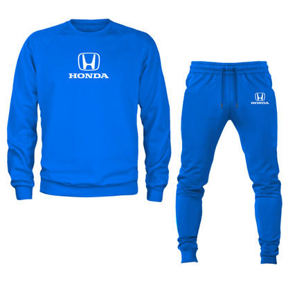 Men’s Honda Motorsport Car Crewneck Sweatshirt Joggers Suit