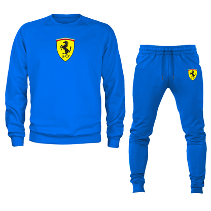 Men’s Ferrari Motorsport Car Crewneck Sweatshirt Joggers Suit