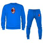 Men’s AC Milan Soccer Logo Crewneck Sweatshirt Joggers Suit