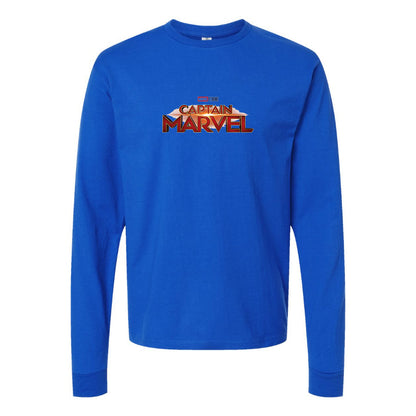 Youth Kids Captain Marvel Superhero  Long Sleeve T-Shirt