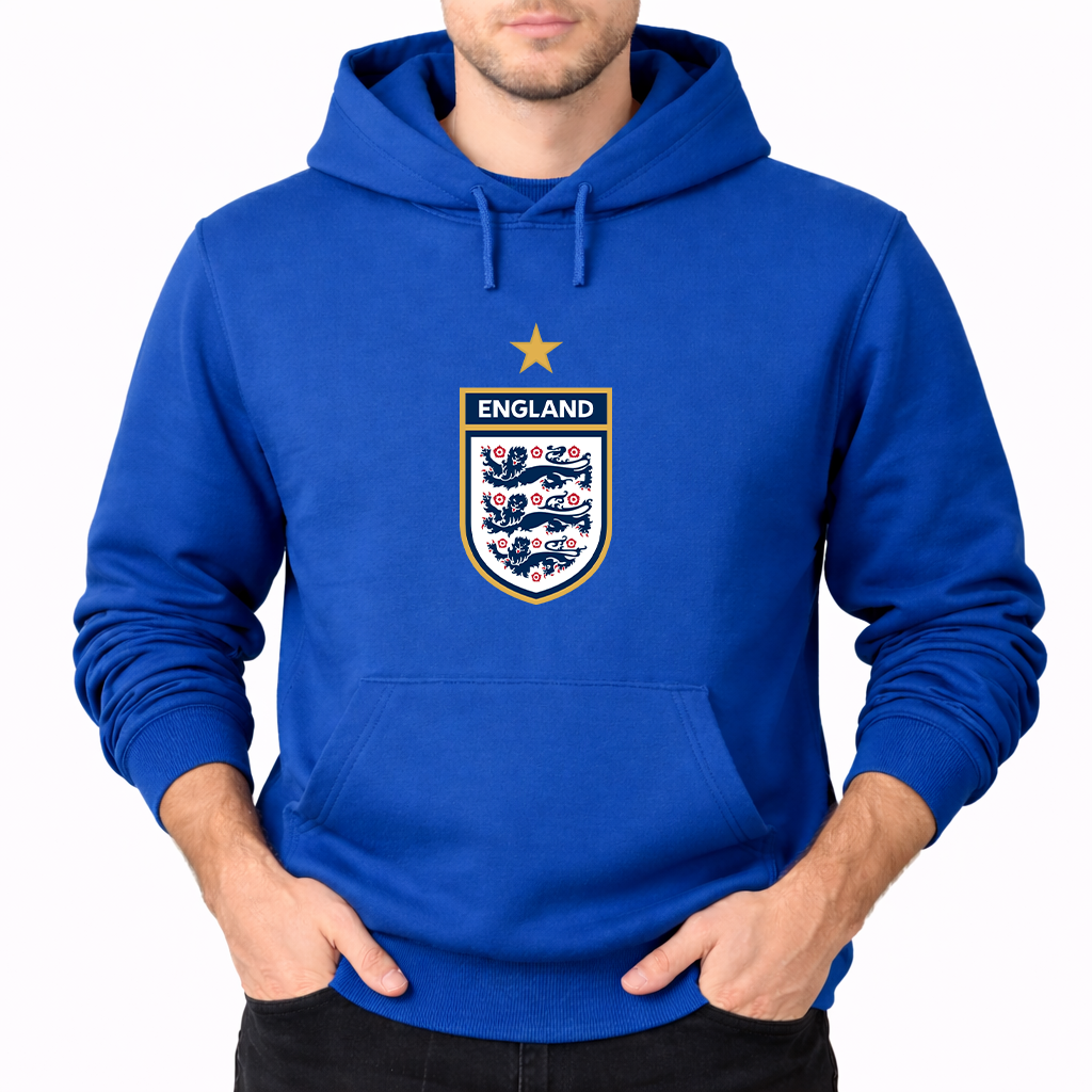Men's England National Soccer Team Pullover Hoodie