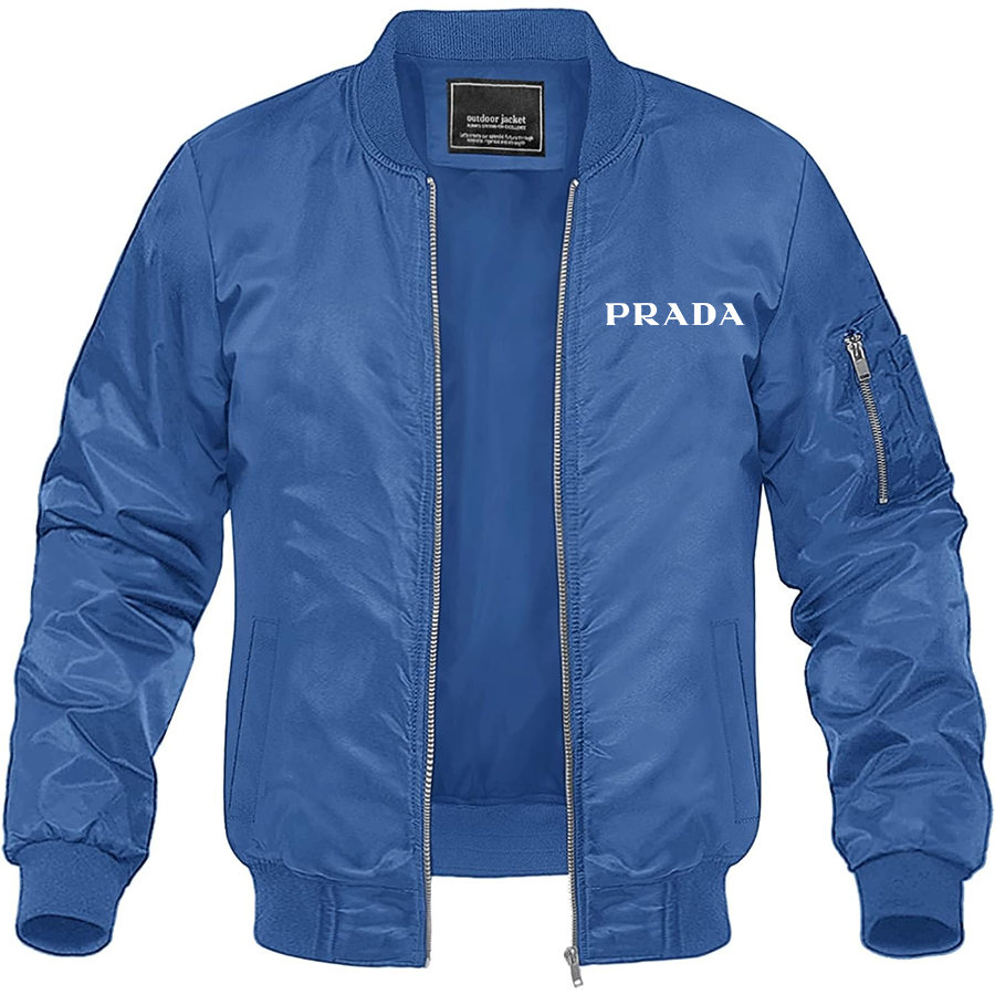 Men's Prada Lightweight Bomber Jacket Windbreaker Softshell Varsity Jacket Coat
